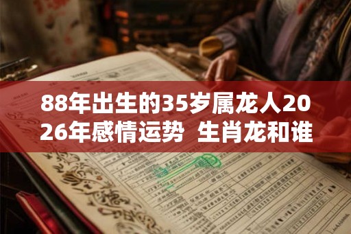 88年出生的35岁属龙人2026年感情运势  生肖龙和谁配