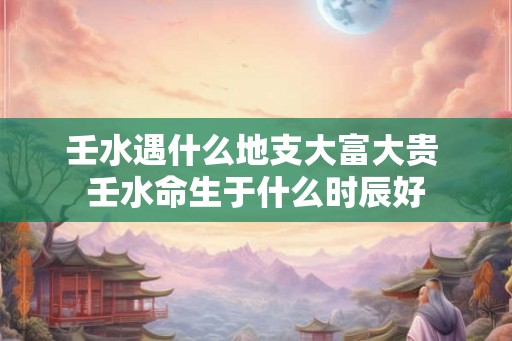 壬水遇什么地支大富大贵 壬水命生于什么时辰好