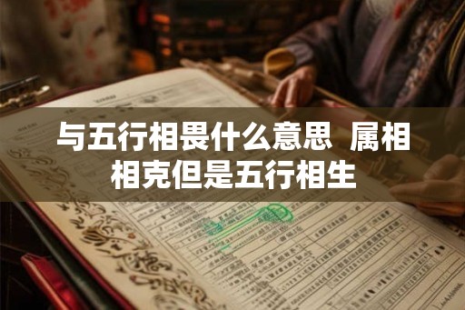 与五行相畏什么意思  属相相克但是五行相生