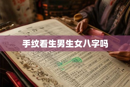 手纹看生男生女八字吗
