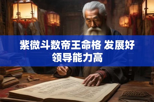紫微斗数帝王命格 发展好领导能力高