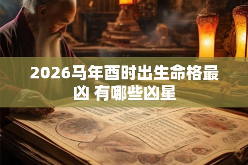 2026马年酉时出生命格最凶 有哪些凶星