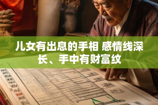 儿女有出息的手相 感情线深长、手中有财富纹 儿女有出息的手相 感情线深长、手中有财富纹