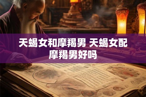 天蝎女和摩羯男 天蝎女配摩羯男好吗