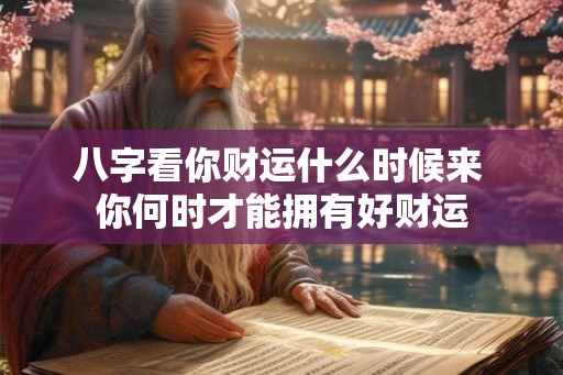 八字看你财运什么时候来 你何时才能拥有好财运
