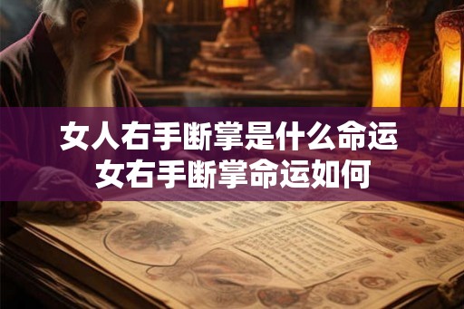 女人右手断掌是什么命运 女右手断掌命运如何