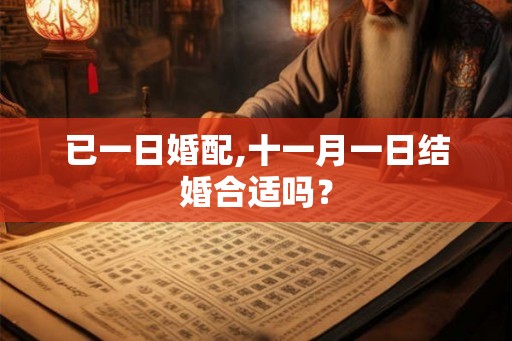 已一日婚配,十一月一日结婚合适吗? 已一日婚配,十一月一日结婚合适吗?