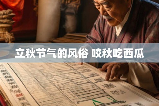 立秋节气的风俗 咬秋吃西瓜