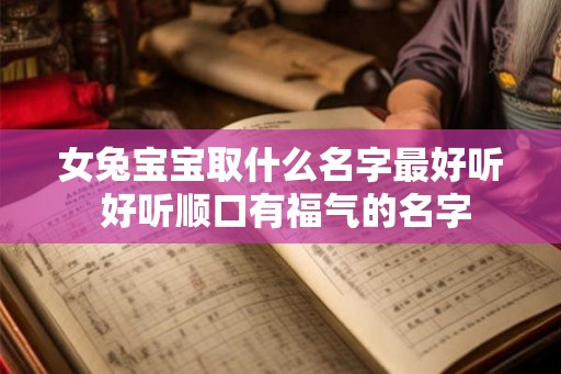 女兔宝宝取什么名字最好听 好听顺口有福气的名字