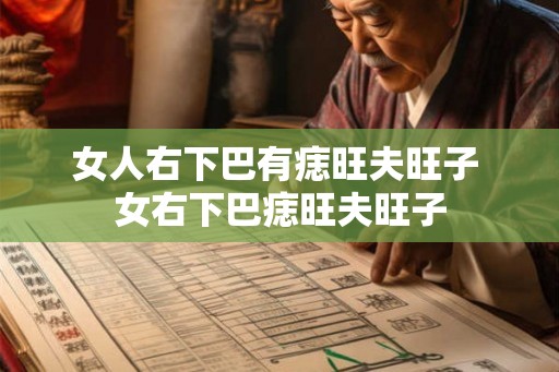 女人右下巴有痣旺夫旺子 女右下巴痣旺夫旺子