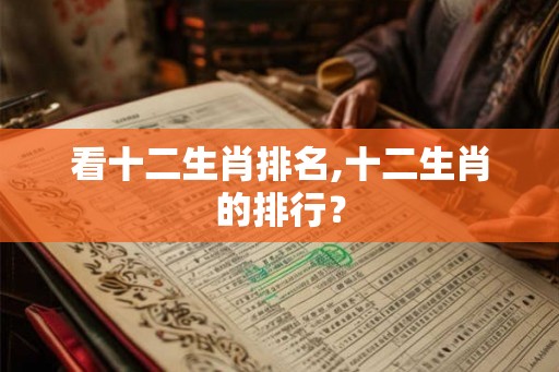 看十二生肖排名,十二生肖的排行？