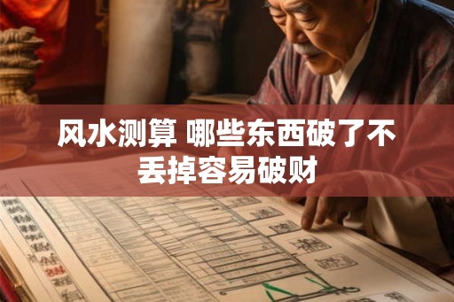 风水测算 哪些东西破了不丢掉容易破财 风水测算 哪些东西破了不丢掉容易破财