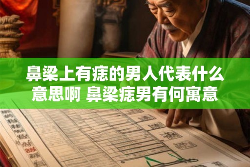 鼻梁上有痣的男人代表什么意思啊 鼻梁痣男有何寓意