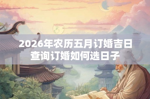 2026年农历五月订婚吉日查询订婚如何选日子