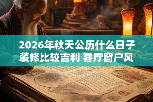 2026年秋天公历什么日子装修比较吉利 客厅窗户风水
