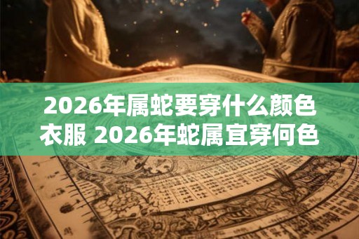 2026年属蛇要穿什么颜色衣服 2026年蛇属宜穿何色衣