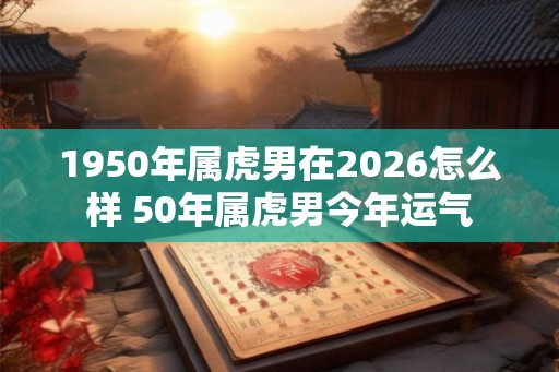 1950年属虎男在2026怎么样 50年属虎男今年运气