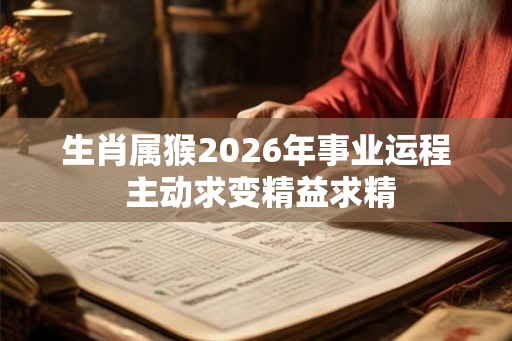 生肖属猴2026年事业运程 主动求变精益求精
