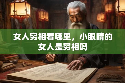 女人穷相看哪里，小眼睛的女人是穷相吗