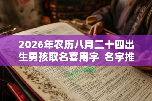 2026年农历八月二十四出生男孩取名喜用字  名字推荐