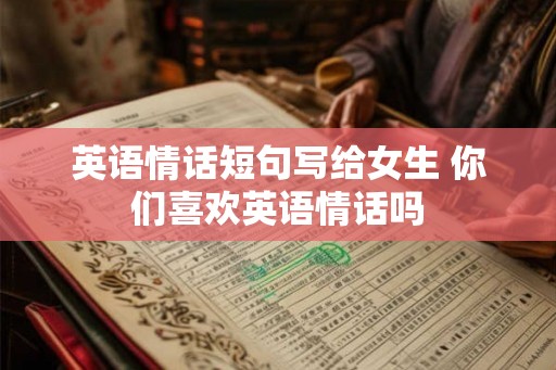 英语情话短句写给女生 你们喜欢英语情话吗