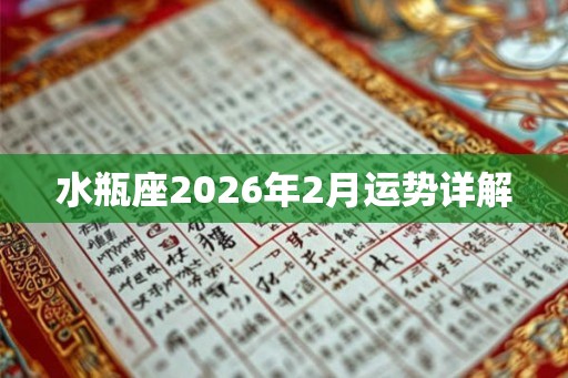 水瓶座2026年2月运势详解