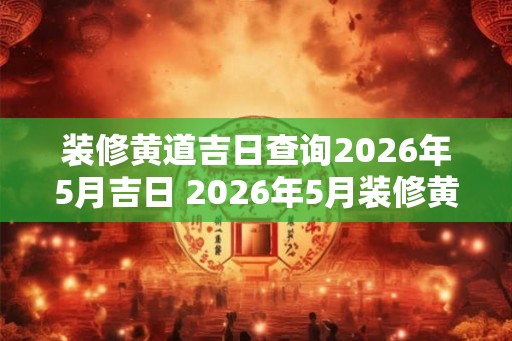 装修黄道吉日查询2026年5月吉日 2026年5月装修黄道吉日 装修黄道吉日查询2026年5月吉日 2026年5月装修黄道吉日