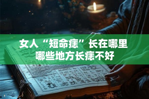 女人“短命痣”长在哪里 哪些地方长痣不好