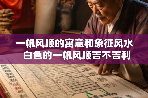 一帆风顺的寓意和象征风水 白色的一帆风顺吉不吉利 一帆风顺的寓意和象征风水 白色的一帆风顺吉不吉利