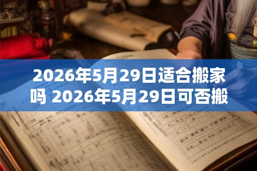 2026年5月29日适合搬家吗 2026年5月29日可否搬家 2026年5月29日适合搬家吗 2026年5月29日可否搬家