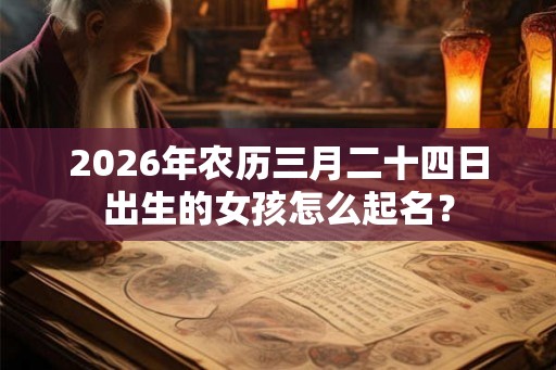 2026年农历三月二十四日出生的女孩怎么起名？