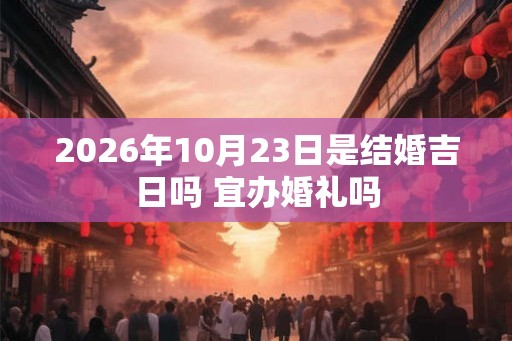 2026年10月23日是结婚吉日吗 宜办婚礼吗 2026年10月23日是结婚吉日吗 宜办婚礼吗