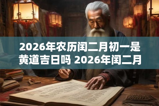 2026年农历闰二月初一是黄道吉日吗 2026年闰二月初一黄道吉日