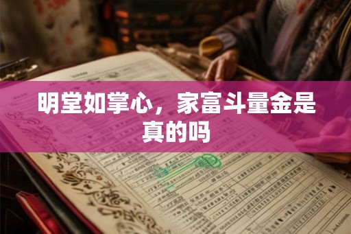 明堂如掌心，家富斗量金是真的吗