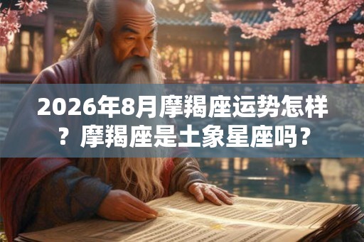2026年8月摩羯座运势怎样?摩羯座是土象星座吗? 2026年8月摩羯座运势怎样?摩羯座是土象星座吗?