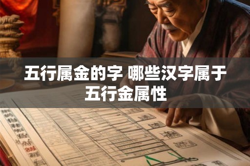 五行属金的字 哪些汉字属于五行金属性