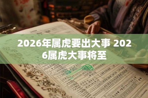 2026年属虎要出大事 2026属虎大事将至