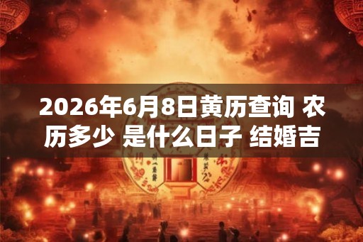 2026年6月8日黄历查询 农历多少 是什么日子 结婚吉时
