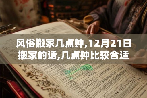 风俗搬家几点钟,12月21日搬家的话,几点钟比较合适？