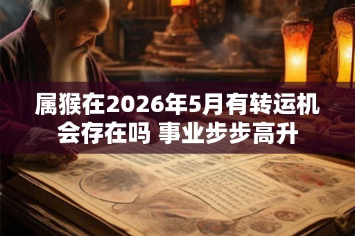 属猴在2026年5月有转运机会存在吗 事业步步高升