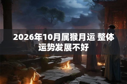 2026年10月属猴月运 整体运势发展不好