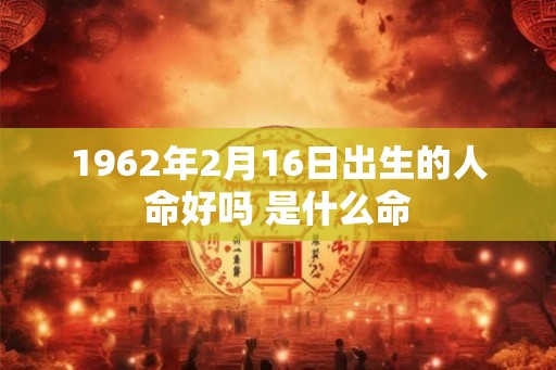 1962年2月16日出生的人命好吗 是什么命