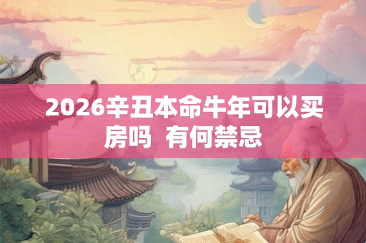 2026辛丑本命牛年可以买房吗  有何禁忌