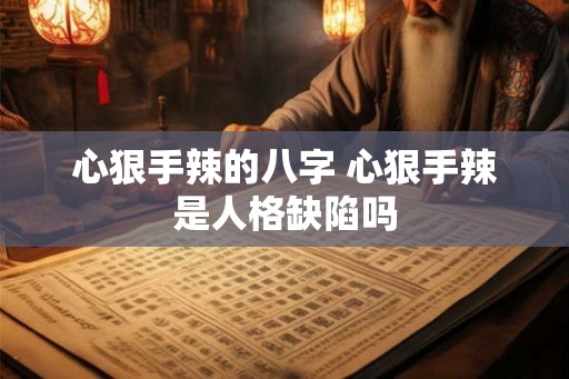 心狠手辣的八字 心狠手辣是人格缺陷吗