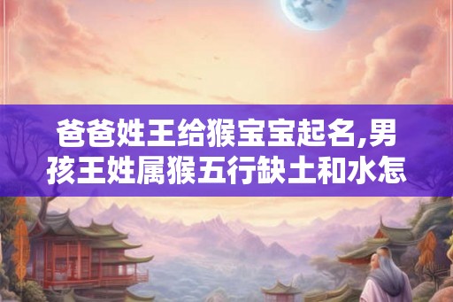 爸爸姓王给猴宝宝起名,男孩王姓属猴五行缺土和水怎么起名