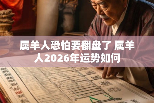 属羊人恐怕要翻盘了 属羊人2026年运势如何