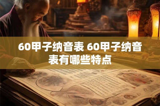 60甲子纳音表 60甲子纳音表有哪些特点