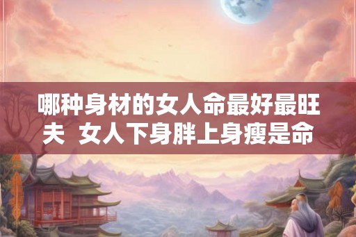 哪种身材的女人命最好最旺夫 女人下身胖上身瘦是命 哪种身材的女人命最好最旺夫 女人下身胖上身瘦是命