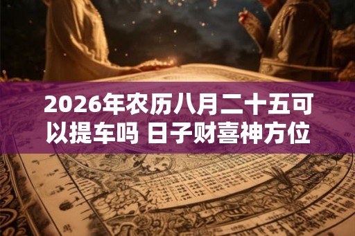 2026年农历八月二十五可以提车吗 日子财喜神方位