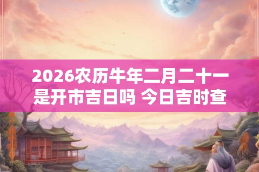 2026农历牛年二月二十一是开市吉日吗 今日吉时查询